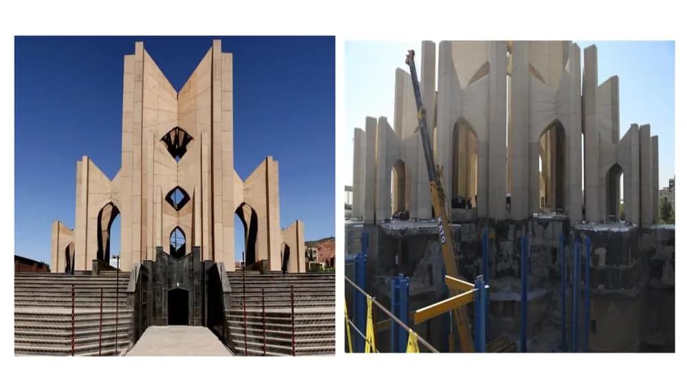 تبر تیز بر جان مقبره الشعرای تبریز