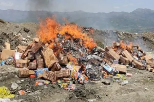 ۷۰ تن کالای غیربهداشتی در آذربایجان‌شرقی امحا شد