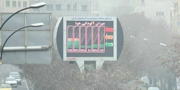 هوای تبریز همچنان ناسالم است