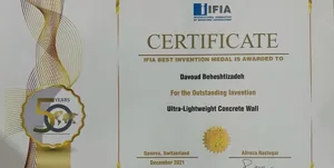 انتخاب ابداع مخترع تبریزی بعنوان بهترین اختراع فنی و مهندسی دنیا