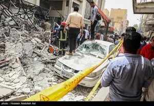 شمار جان‌باختگان حادثه ریزش ساختمان در آبادان به 10 تن رسید