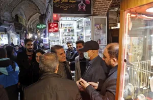 بازدید سرزده استاندار آذربایجان شرقی از بازار تبریز