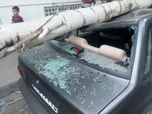 طوفان در تبریز حادثه آفرید