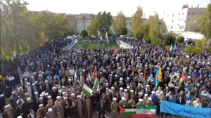 راهپیمایی مردم تبریز در محکومیت جنایات رژیم موقت صهیونیستی در غزه