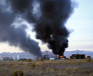 حریق در شهرک صنعتی عالی نسب بستان آباد