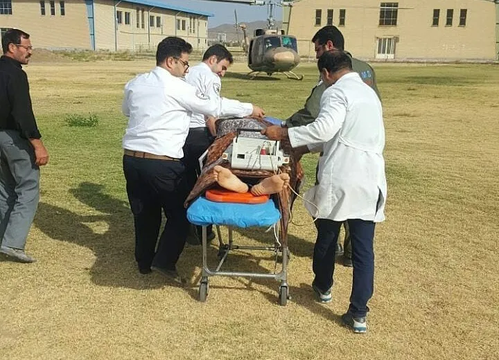 اورژانس هوائی تبریز به کمک بیمار قلبی در عجبشیر شتافت