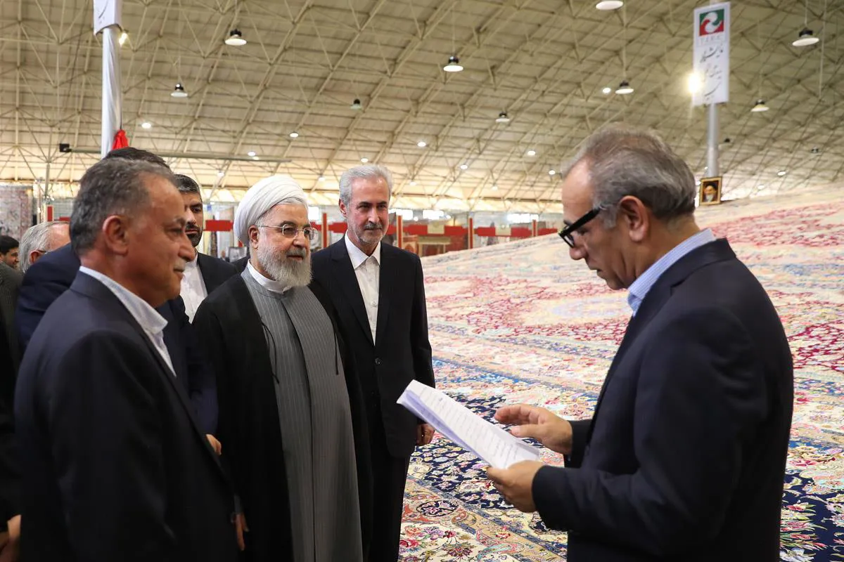 نمایشگاه بین‌المللی فرش دستباف ایران-تبریز با حضور رئیس جمهور گشایش یافت