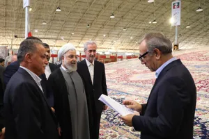 نمایشگاه بین‌المللی فرش دستباف ایران-تبریز با حضور رئیس جمهور گشایش یافت