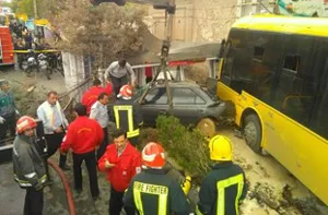 انحراف اتوبوس در تبریزحادثه آفرید