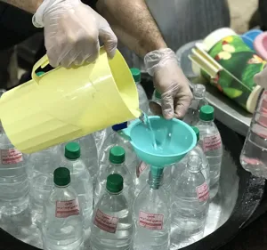 ۳۰ هزار لیتر مواد ضدعفونی کننده تقلبی در تبریز کشف شد