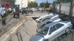 نشست زمین در آخر شریعتی تبریز صدمه جانی نداشت