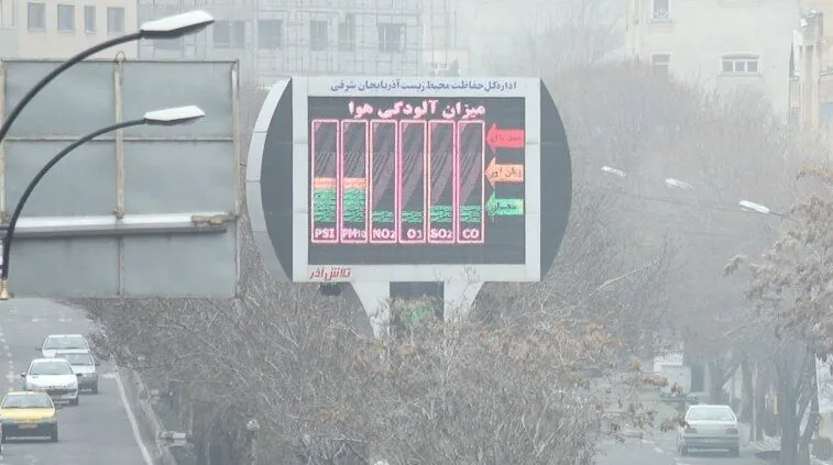 بازگشت هوای آلوده و ناسالم به تبریز