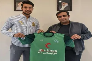 کاپیتان تیم ملی فوتبال امید به ماشین‌سازی پیوست