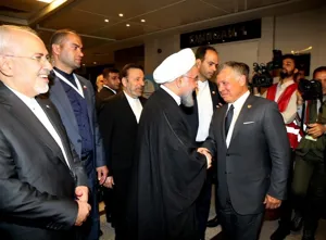 خوش و بش روحانی و پادشاه اردن