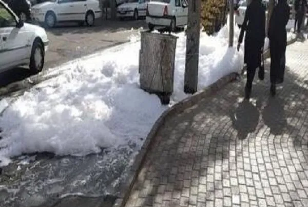 کف نشت شده مربوط به آزمایش قبل از حفاری متروی تبریز است